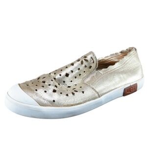 UGG‎ Youth Girls Shoes Size 3 M Gold Fashion Sneakers Synthetic